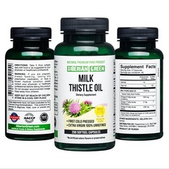 Siberian Milk Thistle Oil 200 Caps Cold Pressed Unrefined Wild Harvested