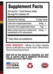 zeaxanthin, EYE VISION GUARD 24mg – vitamins for eye health 1 Bottle 60 Softgels