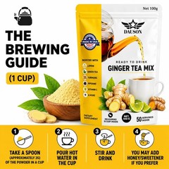 Ginger Turmeric Tea Powder for Digestion & Immune Support – Herbal Detox Blen…