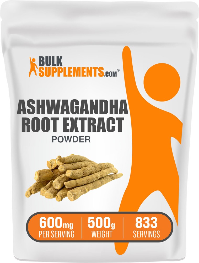 BulkSupplements Ashwagandha Extract Powder – 600 mg Per Serving