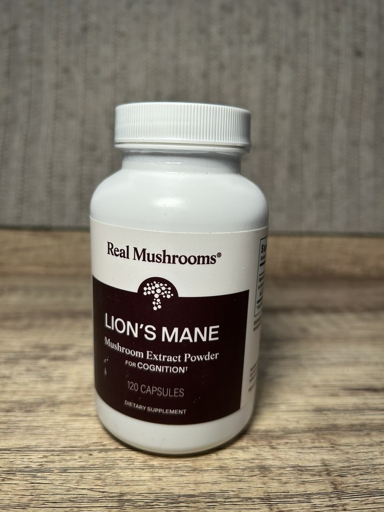 Real Mushrooms Lion’s Mane 120 Caps | Organic Extract | Brain Focus & Memory
