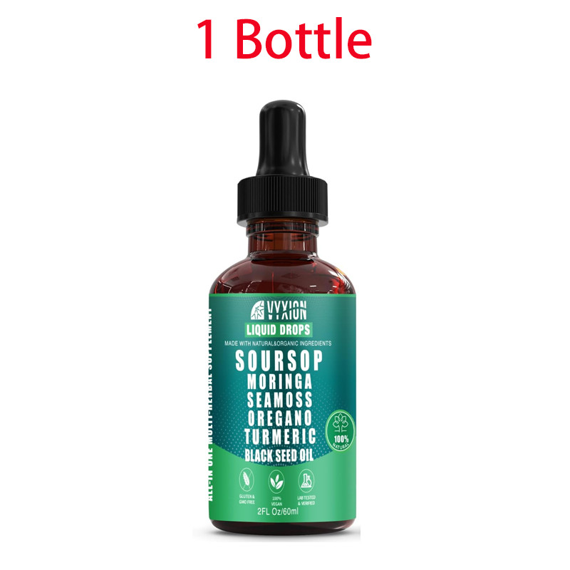 Soursop Bitters Liquid Drops 10in1 w/ Sea Moss Moringa Turmeric Black Seed Oil