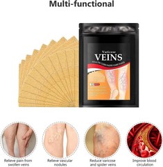 60 Pcs Varicose Veins Patches Relieve Pain Reduce Swelling Blood Circulation