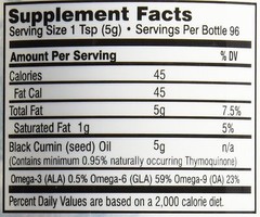 Amazing Herbs ORGANIC Pure RAW Egyptian BLACK SEED OIL 16.9oz Cold Pressed Cumin