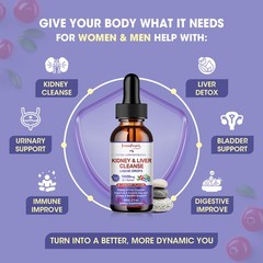 27-in-1 Kidney Support Drops – Cranberry & Chanca Piedra with Milk Thistle 2oz