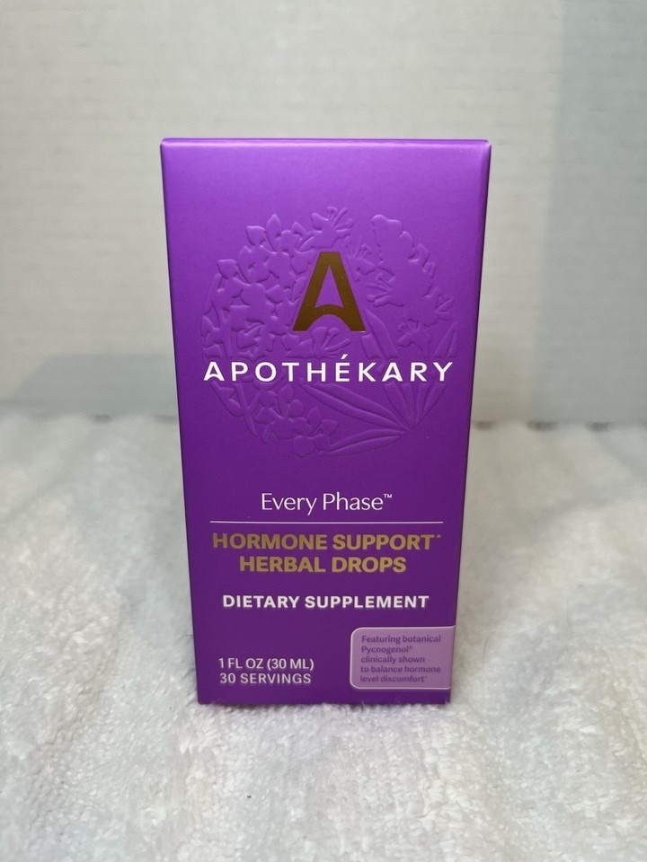 Apothekary Every Phase Natural Hormone Support Herbal Drops – 30ml/1 FL OZ