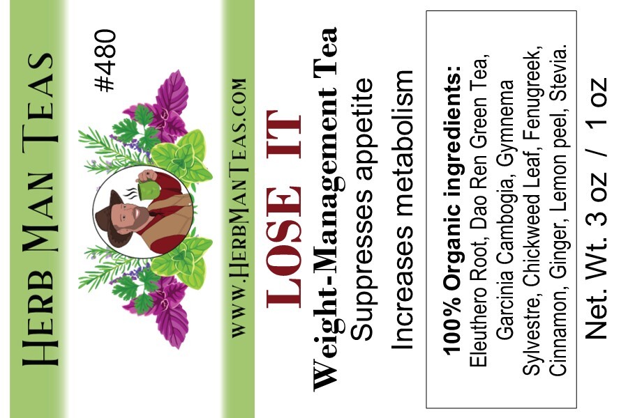 LOSE IT TEA – Weight Loss tea to reduce appetite, increase fat metabolism 3 oz.