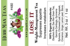 LOSE IT TEA – Weight Loss tea to reduce appetite, increase fat metabolism 3 oz.
