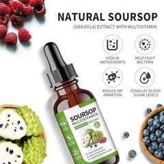 Soursop Multivitamin Liquid Drops, Bitters Liquid, Organic Soursop Leaf Extract