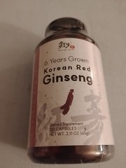 Dongjieum Korean Red Ginseng 6 Yr Root Enhanced Ginsenoside 120 Vegan Capsules