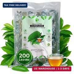 Purelife Herbs® Soursop Leaves Tea, 200 Whole Dried Leaves, Wildcrafted Graviola