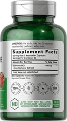 Berberine HCl | 120 Capsules | Vegetarian, Non-GMO, Gluten Free | by Horbaach
