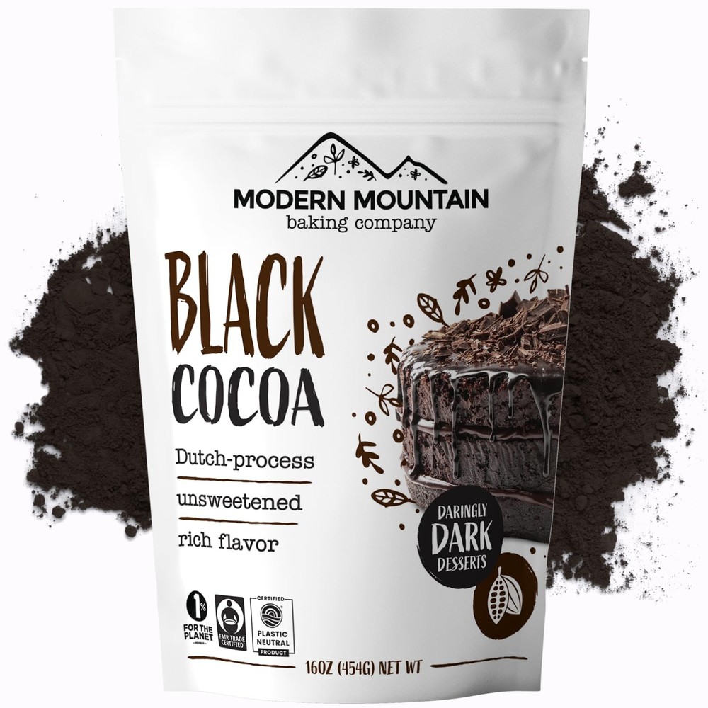 Black Cocoa Powder (1 lb) Bake the Darkest Chocolate 1 Pound (Pack of 1)