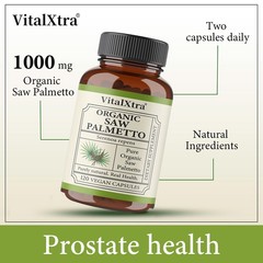 Organic Saw Palmetto Capsules – Urinary Tract & Prostate Health, Nourishes Hair
