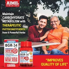 AIMIL BGR-34 Herbal Tablets 100 Count x 3 Ayurvedic Supplement Metabolism 2029