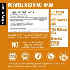 Boswellia Serrata Extract Capsules 1000mg with AKBA and 65% Boswellic Acid, 1…