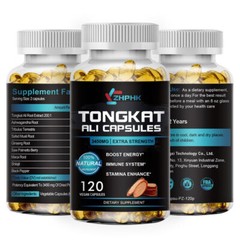 TONG KAT ALI 200:1 3450MG 120 veggie Capsules Root Extract Testosterone Booster