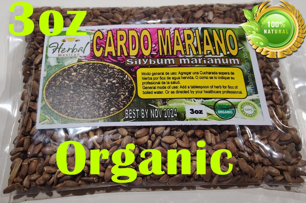 Cardo Mariano Silimariano Milk Thistle Seeds Regenera Desintoxica El Higado !!!