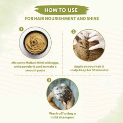 Organic Multani Mitti Powder Acne Treatment, Anti-Aging, Hair Strengthener 350g