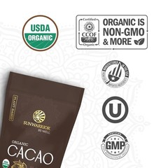 Pure Cacao Powder Organic Unsweetened & Raw | Premium USDA Organic Cacao Powder