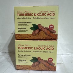 2pack TURMERIC & KOJIC ACID CLEANSING & HYDRATING 60 PCS EXP 08/28