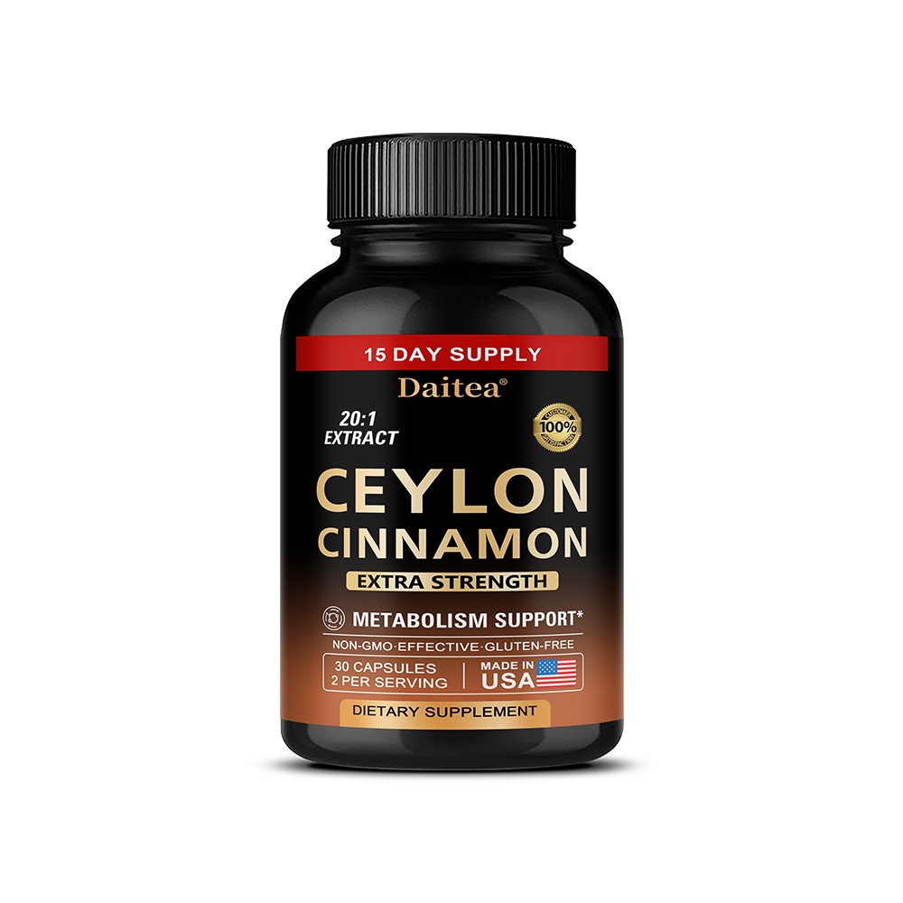 Pure Ceylon Cinnamon Capsules – Enhance Heart Blood Circulation – 120 Capsules