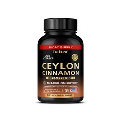 Pure Ceylon Cinnamon Capsules – Enhance Heart Blood Circulation – 120 Capsules