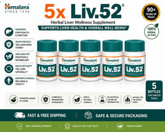 Liv 52 Pack of 5 Bottles Herbal Supplement – Free Fast Shipping