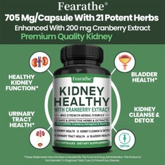 Kidney Health – Contains Cranberry Extract, Kidney Cleansing And Detoxification