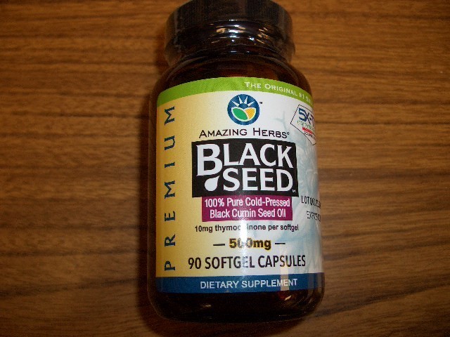Amazing Herbs Cold-Pressed Black Seed Oil 500mg 90 Softgel Capsules 9/2027