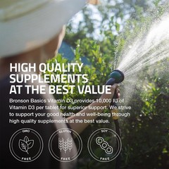 Bronson Vitamin D3 10,000iu (250mcg) 1 Year Supply for 360 Count (Pack of 1)
