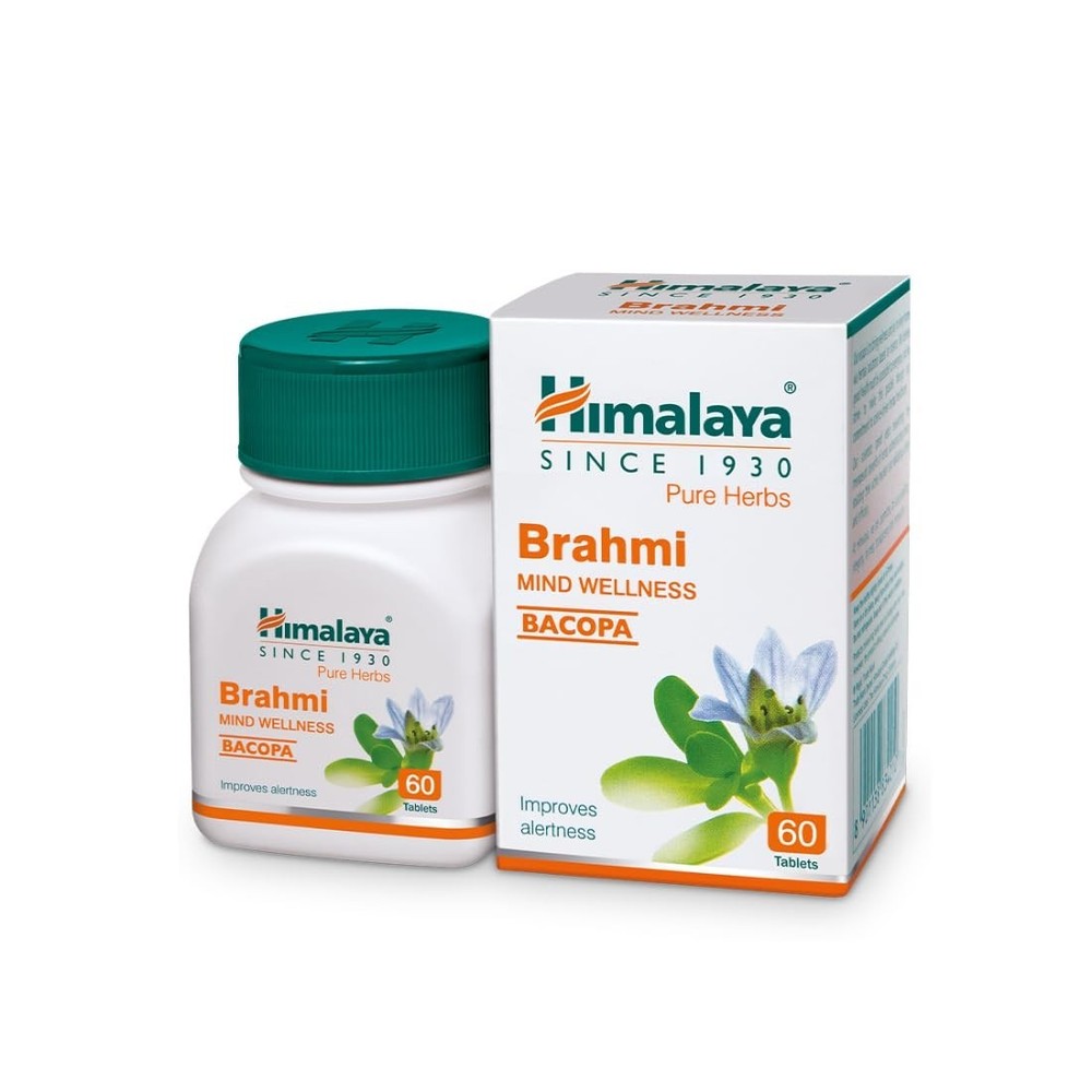 Himalaya Brahmi Bacopa 60 Tablets Mind Wellness Alertness Ayurvedic Herbal