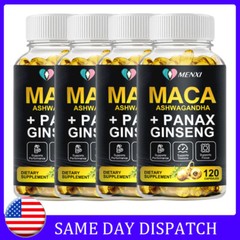 Organic Maca Root Capsules | 120 Pills | Peruvian Maca Extract for Men & Women