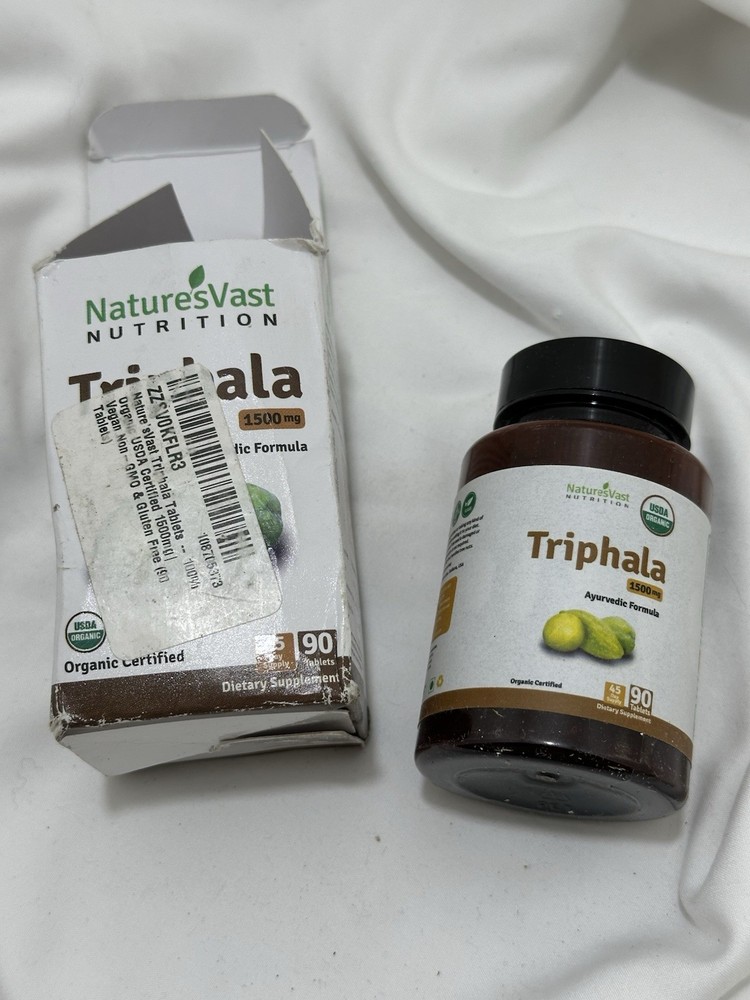 Natures Vast Triphala Capsules Digestion & Colon Cleanse 90 Tablets 1500mg