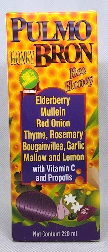 Pulmo Bron Honey for cough syrup jarabe garlic lemon vitamin c pulmo bron