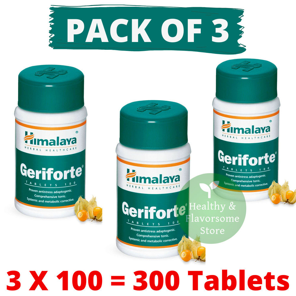 Himalaya HERBAL Geriforte Tab Manages Stress & Metabolism 3 Box FREE SHIP 2026