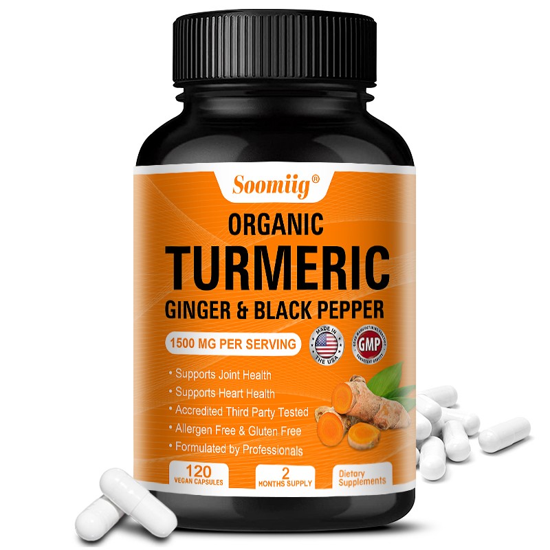 Turmeric Capsules 1500 mg Joint Immune Support Improve Skin Antioxidants 120 US