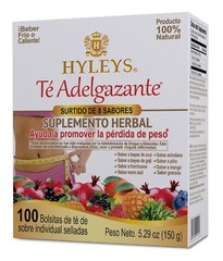 HYLEYS Slim Tea 9 Flavor Assortment 100 Ct – Weight Loss Herbal Supplement Clean