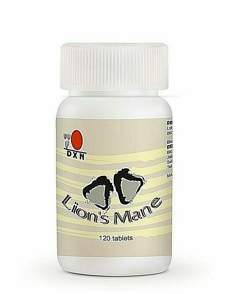 1 DXN Lion’s Mane 120 Tablets Hericium Erinaceus Nootropic Brain Focus Memory