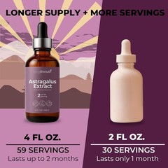 Astragalus Extract Liquid Drops Organic Supplement for Energy & Vitality – 4oz.