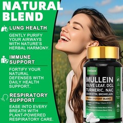 18 In 1 Lung Complex Mullein Extract Supplement Lungs Detox Cleanse Respiratory