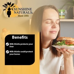 Sunshine Naturals Milk Thistle Complex. Liver Health Support. 600 mg. 120 Caps