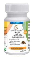 ORGANIC Symplocos Racemosa (Lodhra) 20:1 Extract Capsules For Women Health
