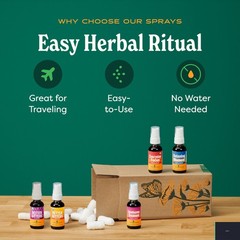 Organic Herbal Liquid Spray 1 Ounce Bottle Ashwagandha Lemon Balm