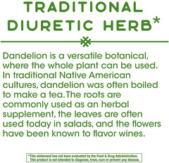 Nature’s Way Dandelion Root Pill 525 mg Traditional Diuretic Herb 100 Capsules