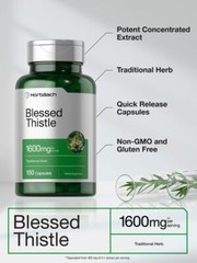 Blessed Thistle 1600 mg | 150 Capsules | Non-GMO, Gluten Free | by Horbaach