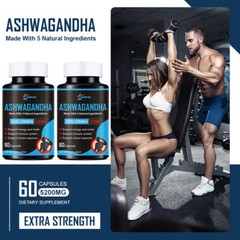 Ashwagandha, Rhodiola Rosea, Turmeric, Brain,Stress & Mood Support,Boosts Energy