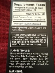 Mullein Drops for Lungs – USDA Organic Liquid – Mullein Leaf Extract Supplement