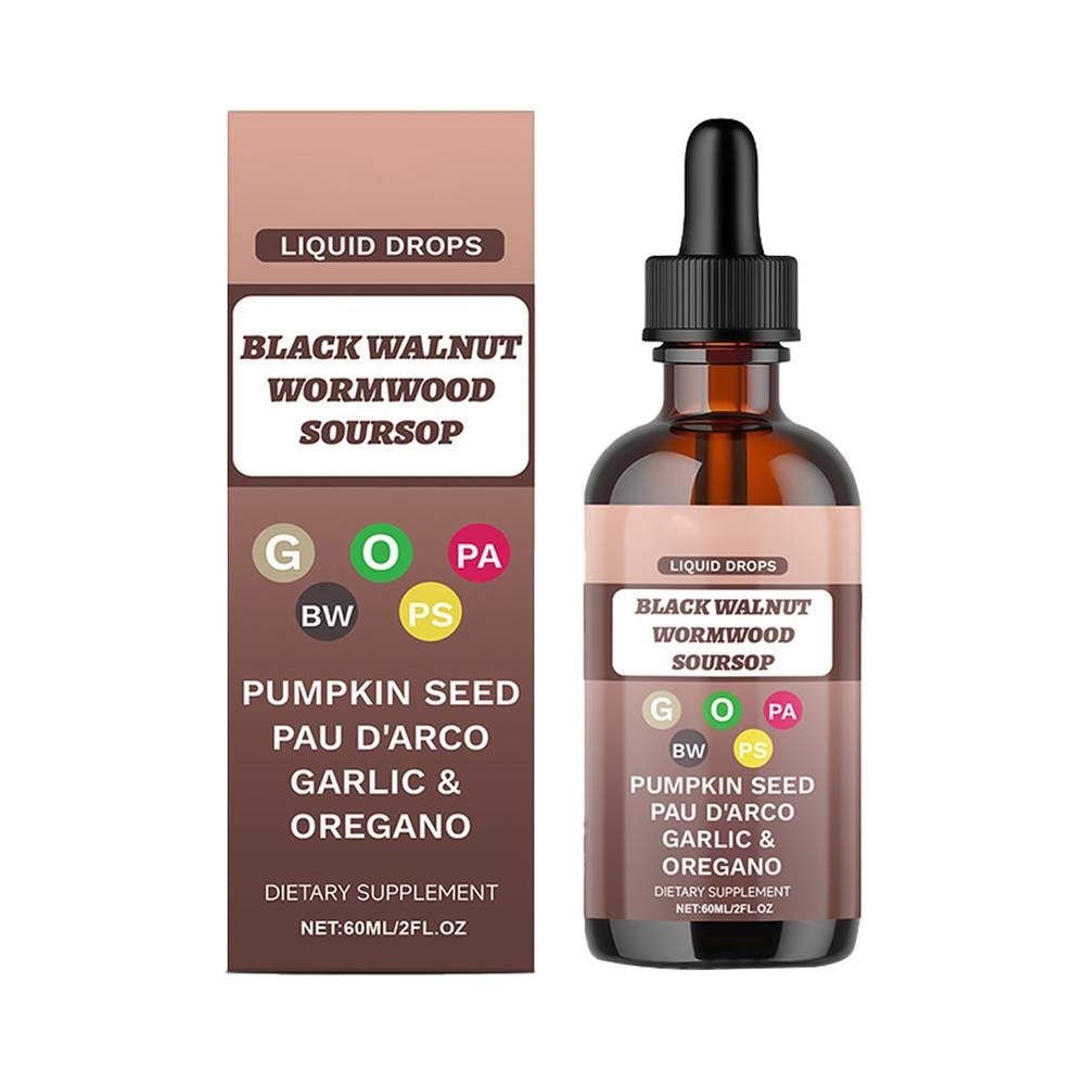 Walnut Black Wormwood Soursop Drops , Pumpkin Seed , Garlic , Oregano , 60 AMK