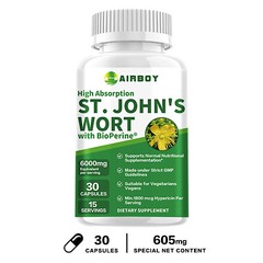 St. John’s Wort 6000mg – Stress Depression Relief, AnxietyReduce Mood Swings